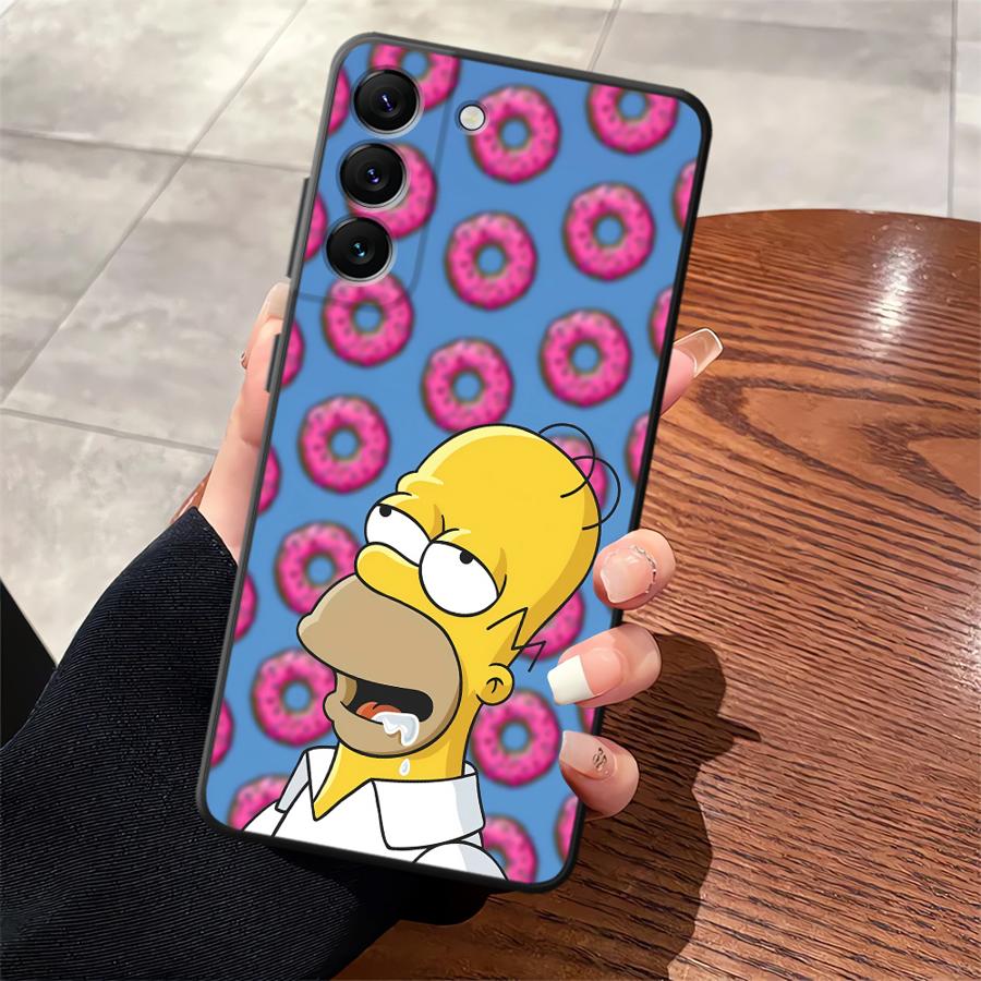 Case for Samsung Galaxy A12 A13 A24 A54 A71 A23 A17 A34 A16 A51 A52 A14 A15 A72 A73 Phone Cover S-simpsons Donut
