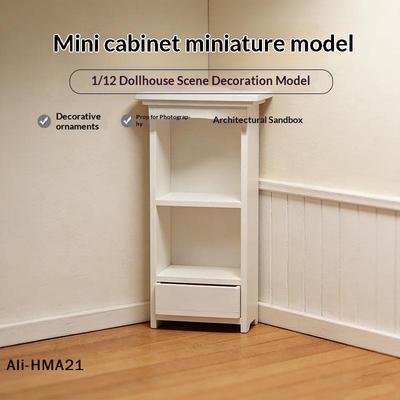 Miniatur Bücherregal Ornament Mikro Szene Lagerregale Ornamente 1/12 Puppenhaus Vitrine Modell Puppenhaus Möbel Dekor