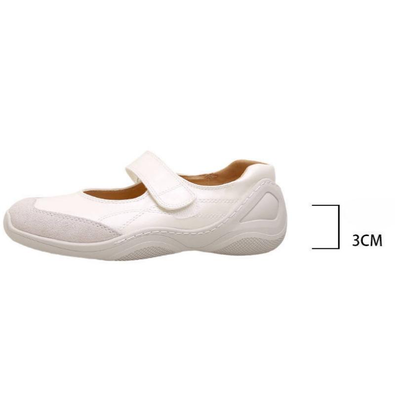 Boty Mary Jane s vnitřním zvýšením Nové dámské boty na suchý zip Mělké lodičky Baleríny