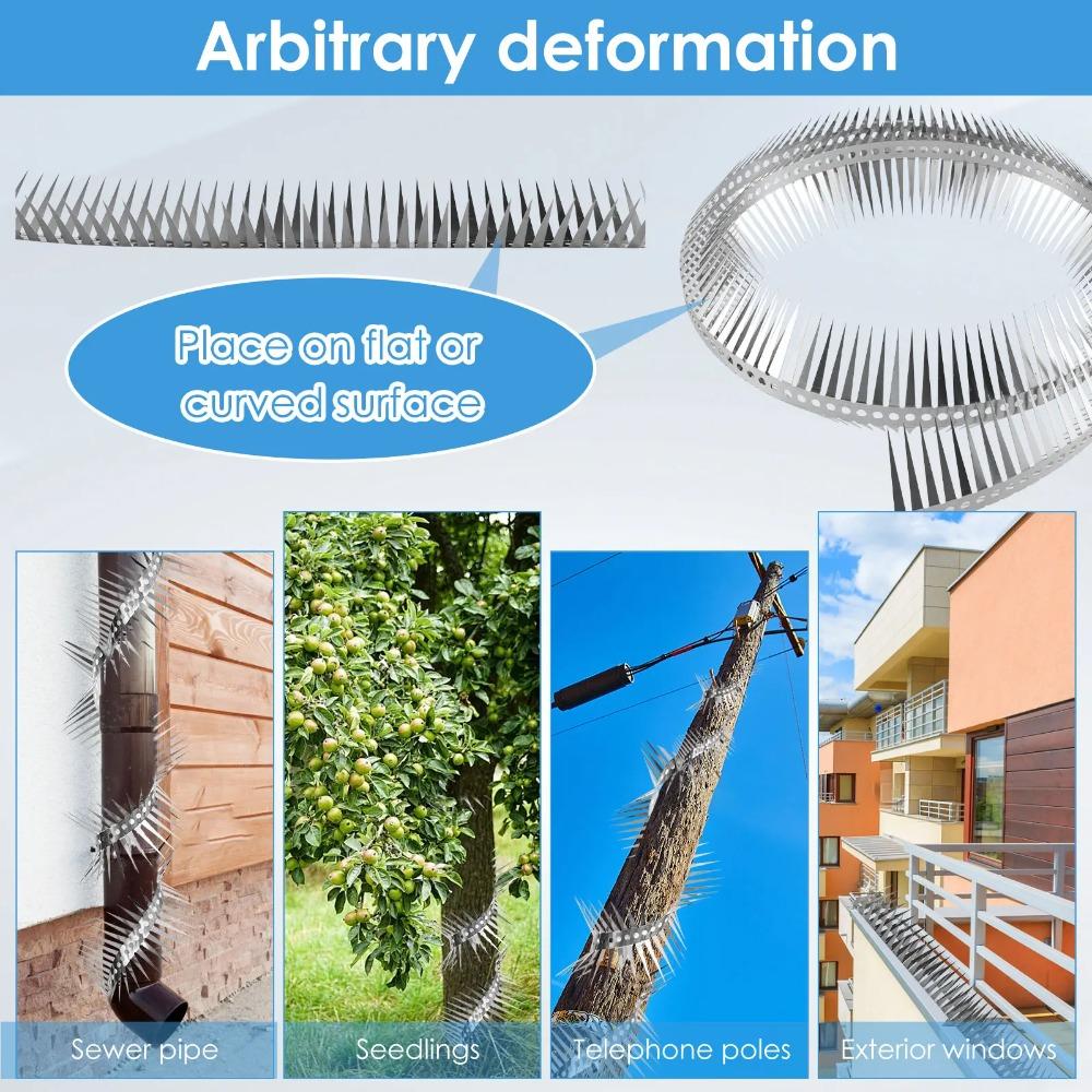 Entangle Anti-Bird Spikes Stainless Steel Anti-bite Deterrent Straps New Bird Repeller Outdoor