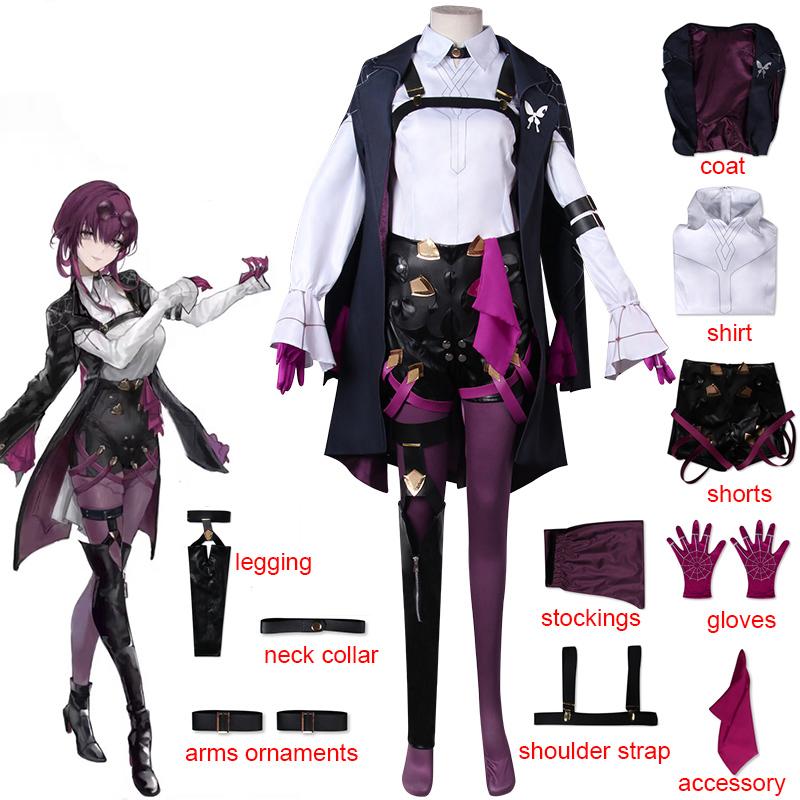 Kafka Cosplay Game Honkai: Star Rail Cosplay Women Honkai Kafka Cosplay Costume Wig Plus Size XS-3XL
