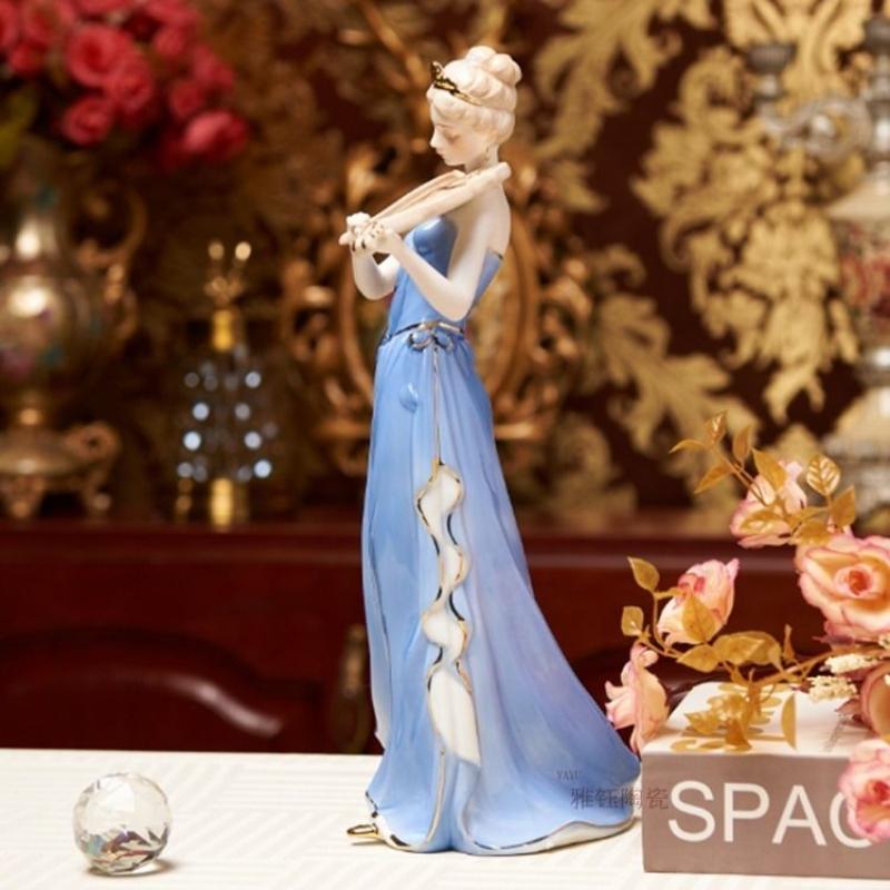 NooLim Figurine elegante Zeițe din ceramică – Statuetă din porțelan pentru decor de nuntă și cadouri pentru casă