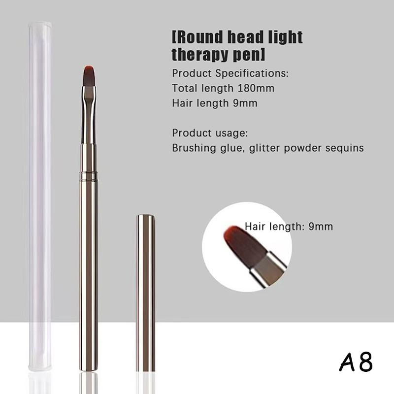 Nail Glue Phototherapy Brush UV Gel Painting Pen Nail Art Drawing Liner Brush Metal Manucure Professionnel Brushes Tools