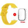 Case+Silicone Band For Huawei Watch Fit 3 Strap sport bracelet Tempered Glass cover Protector for Huawei Fit3 correa Accessories