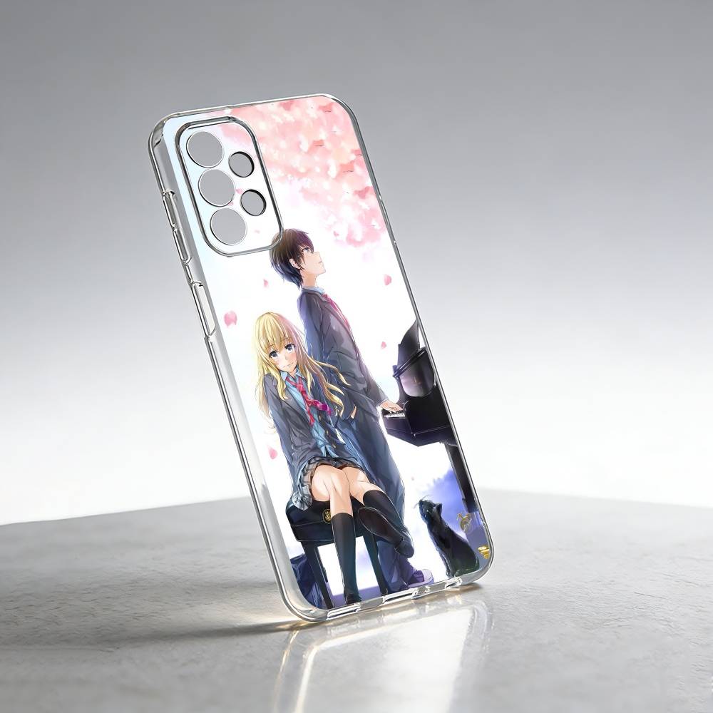 Anime Your L-Lie in April Kaori Phone Case Transparent Silicone Soft For Samsung S25,S24,S21,S22,S23,S30,Ultra,S20,Plus,Fe