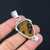 925 Sterling Silver Pear Natural Golden Pietersite Handcrafted Pendant Jewelry