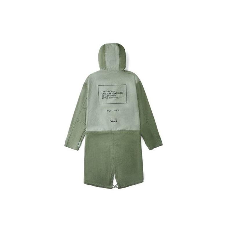 Vans Giacca Casual con Cappuccio Color Block Uomo Giacche Verde Scuro VN0A4MLIKCZ
