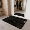 Abstract Hexagon Pattern Floor Mat Flannel Door Mat Non-Slip Absorbent Washable Indoor Home Rug