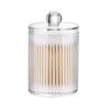 1/2 pieces of transparent cotton swab toothpick storage box, cosmetic organizer box, makeup storage box for dressing table
