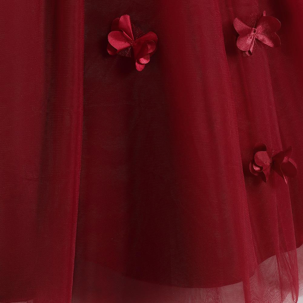2024 Spring Collection: Princess Evening Dress with 3D Appliques and Tulle Skirt