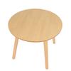 Household Small Apartment Dining Table, Simple Round Kitchen Table, Nordic Style Food Table, with Smooth Surface, 4 Wood Legs