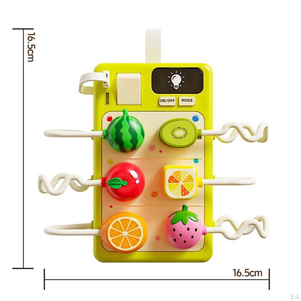 Busy Board 16.5x16.5x3.2cm Shape Sorting Insert Game Hand Eye Coordination Lightweight with Sound