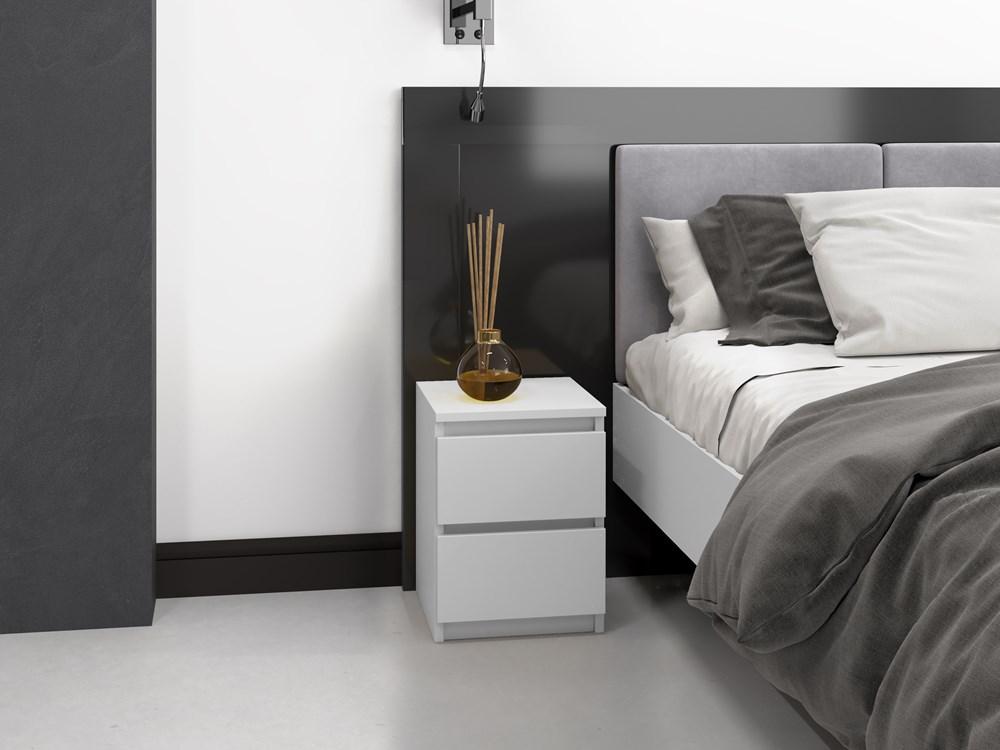 Malwa M2 Bedside Cabinet - White