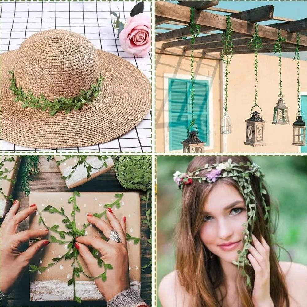 Leaf Ribbon Artificial Eucalyptus Leaf Garland Garland Green Leaves Ribbon  Home Decor