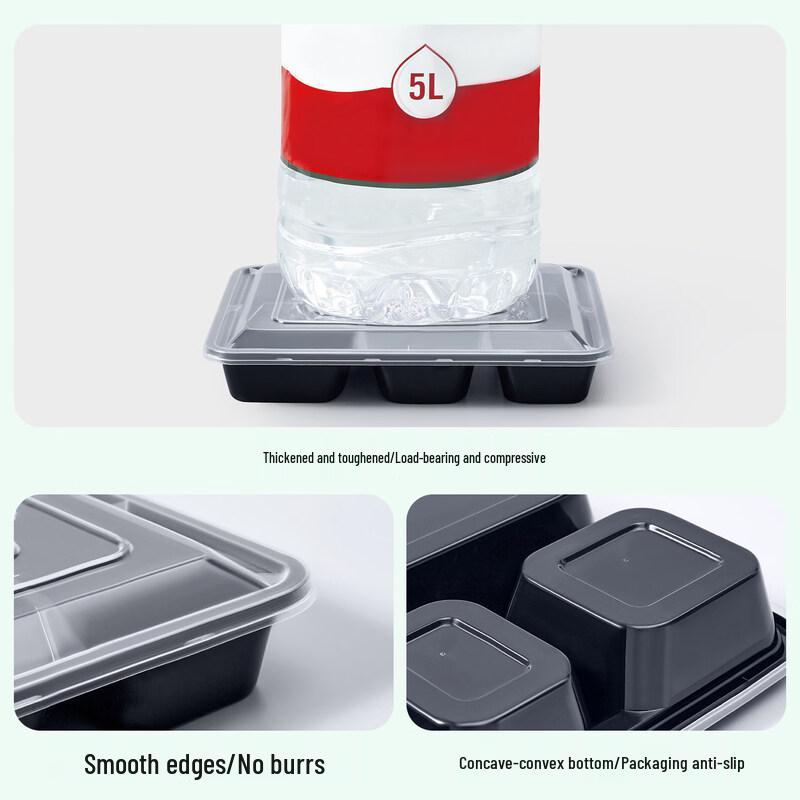 ZISIZ Five-Compartment Disposable Meal Box