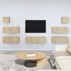 VidaXL TV Stand Set 7 Pcs Sonoma Oak Engineered Wood 3114544