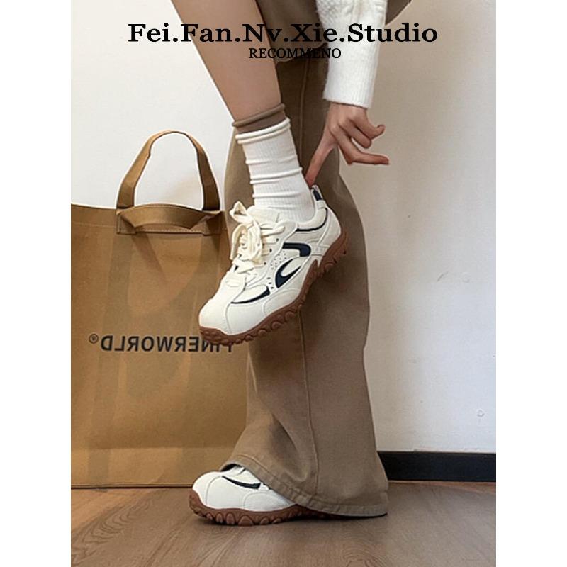 thick-soled niche thick-soled German training shoes women s spring new versatile breathable sports and leisure shoes 40