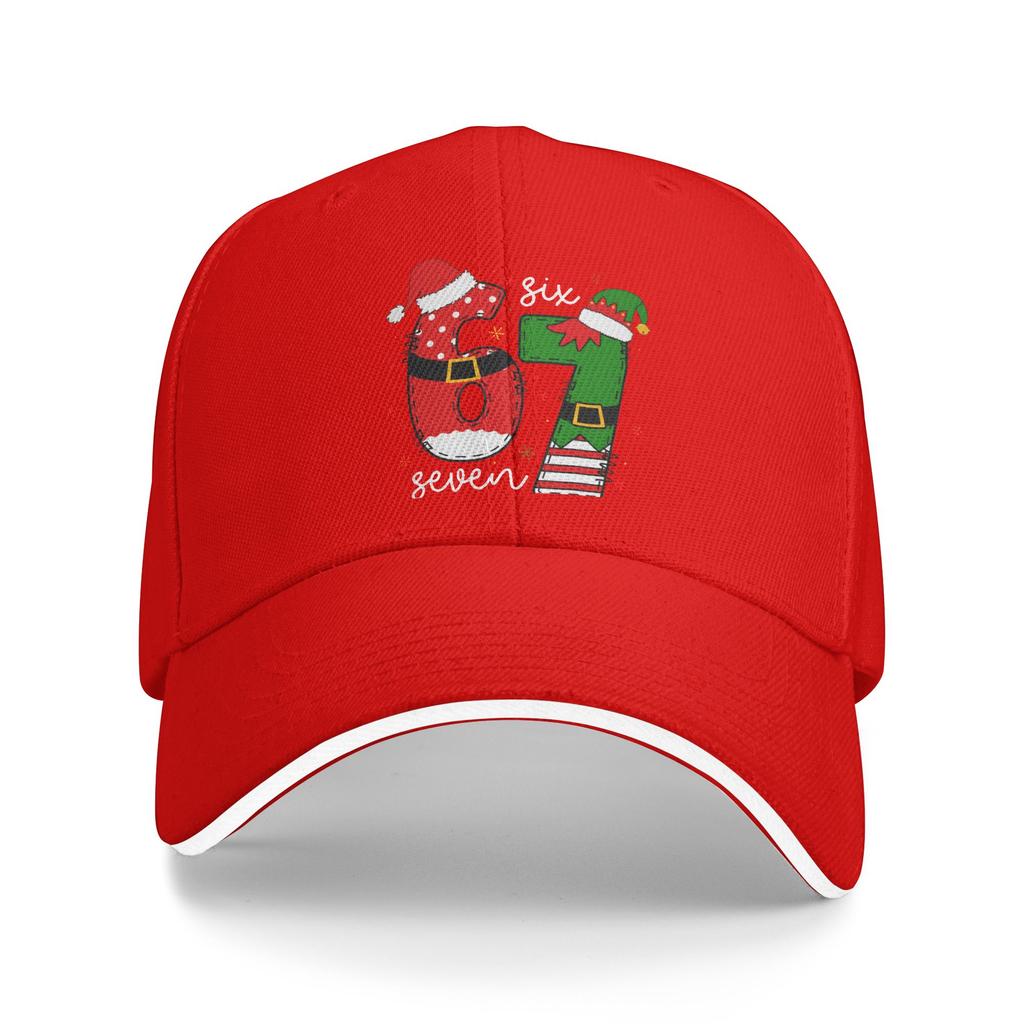 Six Seven Christmas Funny 67 Meme Casual Baseball Cap Summer Trucker Hat Sun-Proof Hip Hop Hats Women Streetwear Baseball Caps