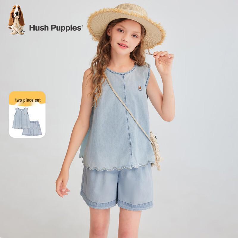 Hush Puppies Girls Sleeveless Denim Top & Shorts Set 130