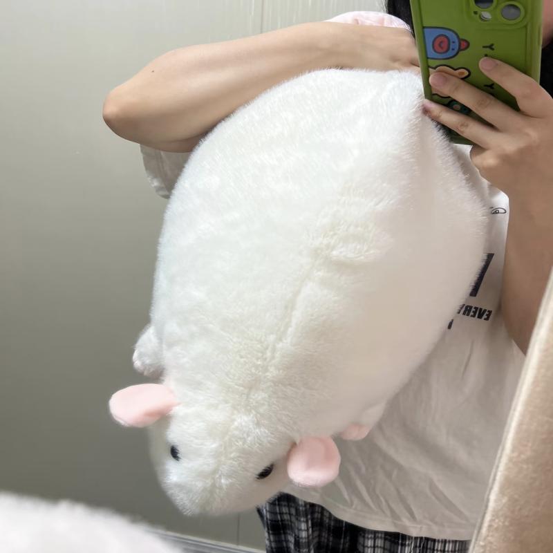Soft Oversized Animal Figure Cute Simulation Big Mouse Plush Toy Pillow Birthday Gift 1Pcs 35/50/90cm Cartoon Flower Branch Rat