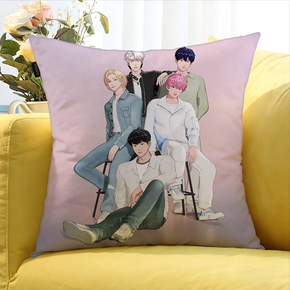 Kawaii Kpop Style P-Plave Caligo Pt Various Sizes Square Pillow Case For Car Home Bedchamber Decor