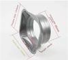 For Kitchen Hood Ventilator Pipe Connecting Vent Flange Exhaust Duct 4-10inch Electrostatic Spray Metal Silver-gray