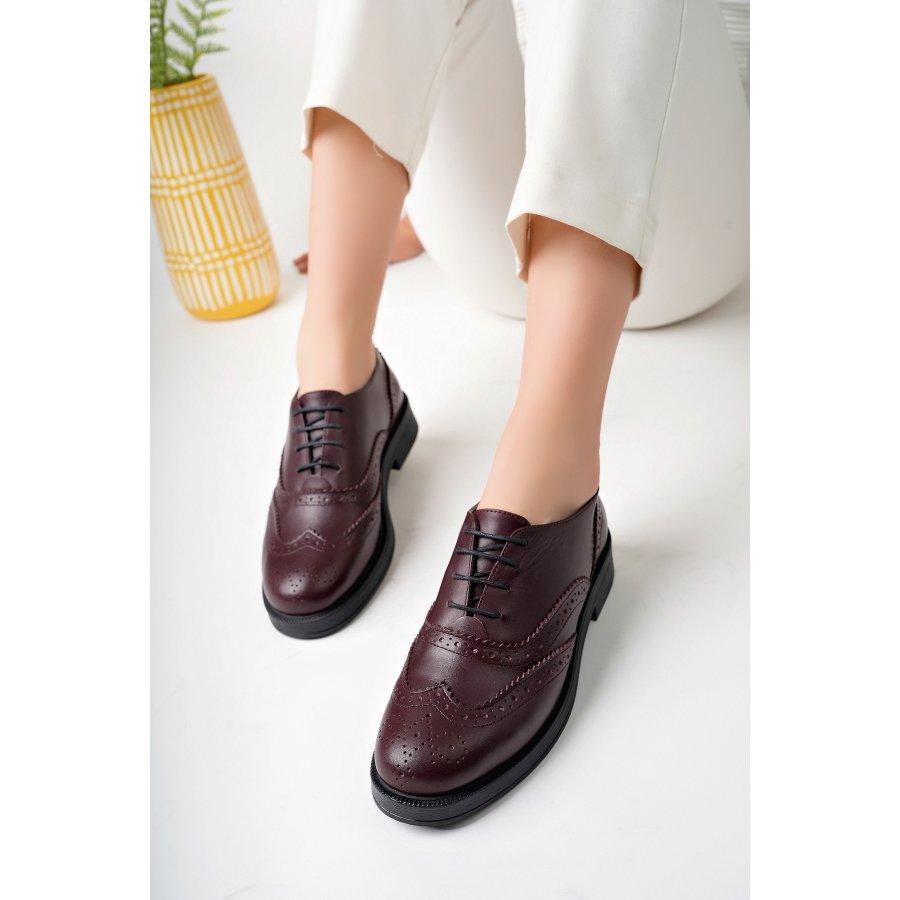 Chaussures Oxford en cuir véritable pour femmes