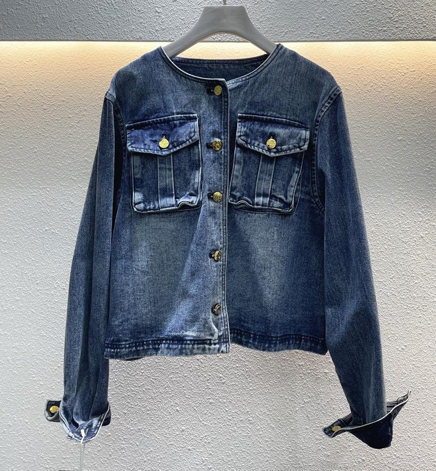 Europäischer Bahnhof Herbst neues altersreduzierendes Denim-Zweiteiler-Set Damen trendige Marke lockeres Oberteil Wide-Leg Bodenlange Hose grenzüberschreitend