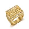 Religious The Last Supper Ring Gold Color Stainless Steel Big Square Rings For Men Fashion Party Jewelry Male Gift 2025