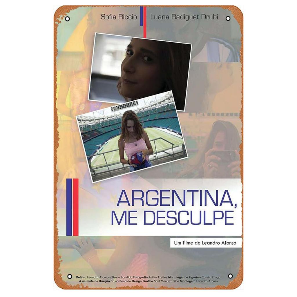 Argentina Metal Tin Sign Football Wall Decoration Plaque Vintage Art Poster Iron Painting for Man Cave Home Cafe Garden Club Bar