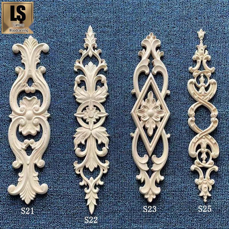 Lansen European Style Carved Wooden Door & Window Decoration Piece Model S25 30x5cm
