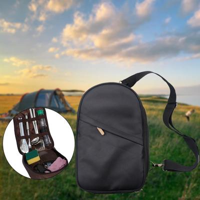 Camping Utensils Organizer Carrier Tableware Holder Tote Handbag Case Storage Bag for Outdoor Daily