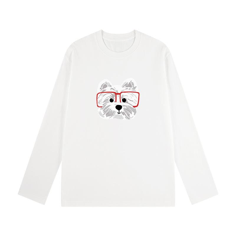 Lässiges Baumwoll-Langarm-T-Shirt für Damen, inspiriert von Hongkong - Vielseitig, lockere Passform, Basisschicht