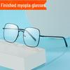 Unisex Fashionable Anti-Blue Light Metal Glasses for Youth and College Students, Comfortable Plano or Myopia (50-600°) Options