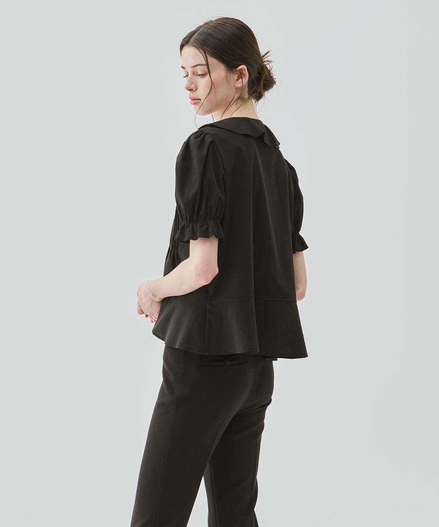 Deuloupisumeon Fairy Pintuck Ruffle Blouse [White]