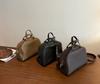 2026 New Genuine Leather Women's Bag Top Layer Cowhide Bowling Ball Large Capacity Commuting Boston Casual Single Shoulder