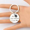 All The Ghouls Love Me Ghost Stainless Steel Keychain Halloween Design Fashion Bag Pendant Practical Festival Gift