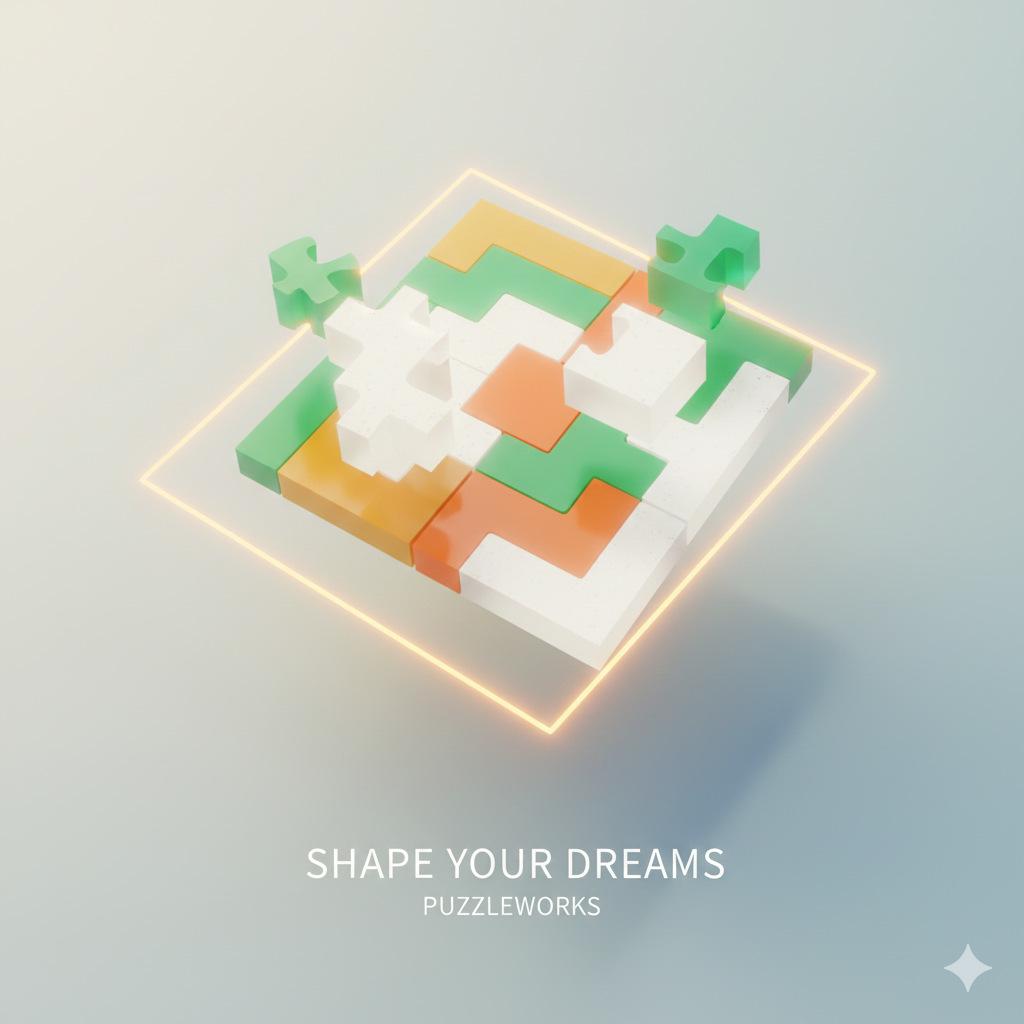 23-Piece Transparent Geometric Puzzle for Adults - Challenging Brain-Building Blocks and Educational Toy