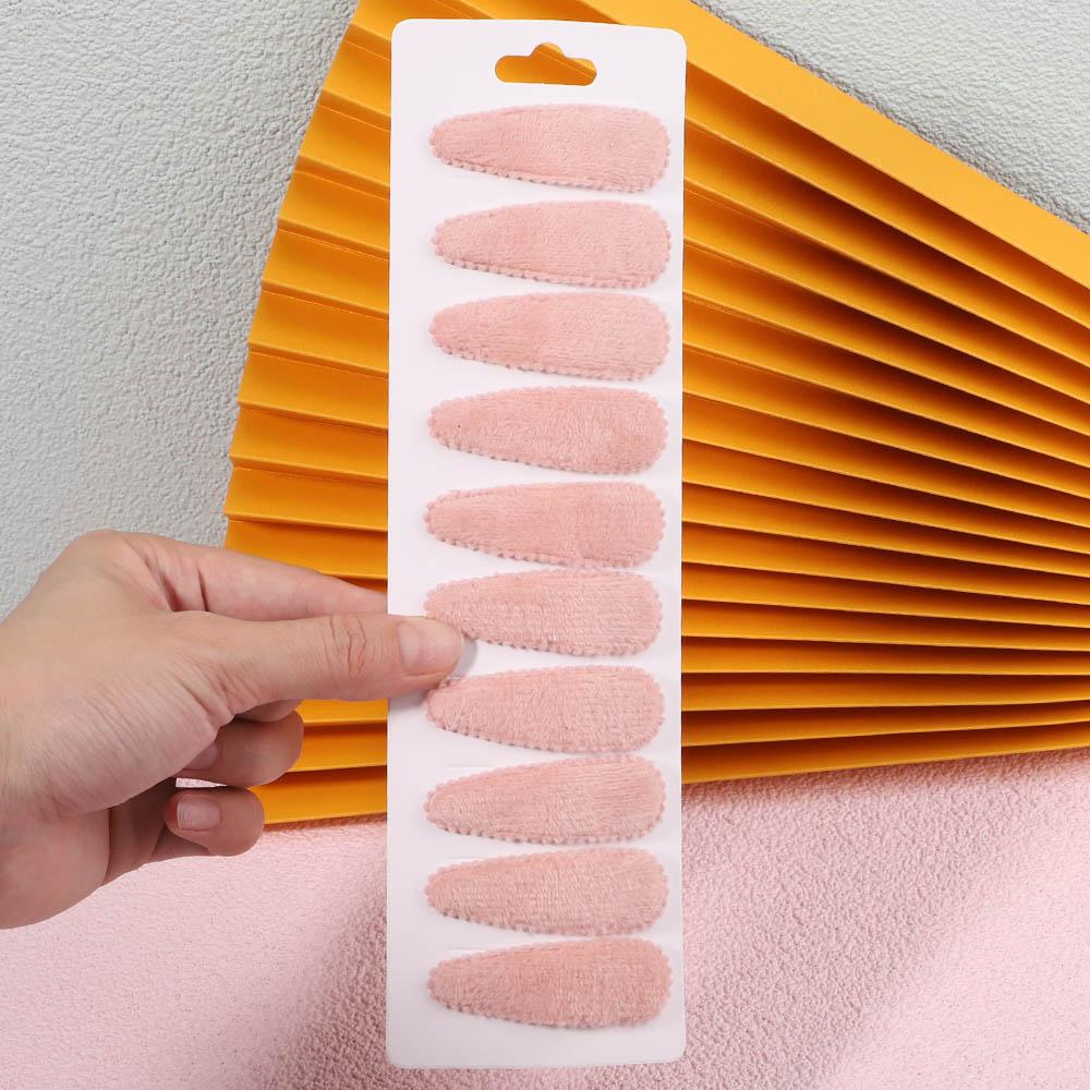 10Pcs/Set Women Solid Plush Snap BB Clip For Girls Hairpin Barrettes Cute Hair Clips Headwear Kids Hair Accessories