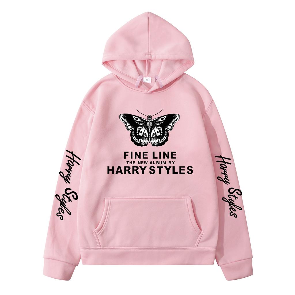 Harry Styles Peripheral Print Fashion Loose Long-Sleeved Pullover Autumn Men'S And Women'S Hooded Sweater