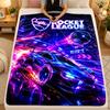 Flannel BlanketRocket League Warm Soft Throw Blanket for Indoor Sofa Bed Living Room Use