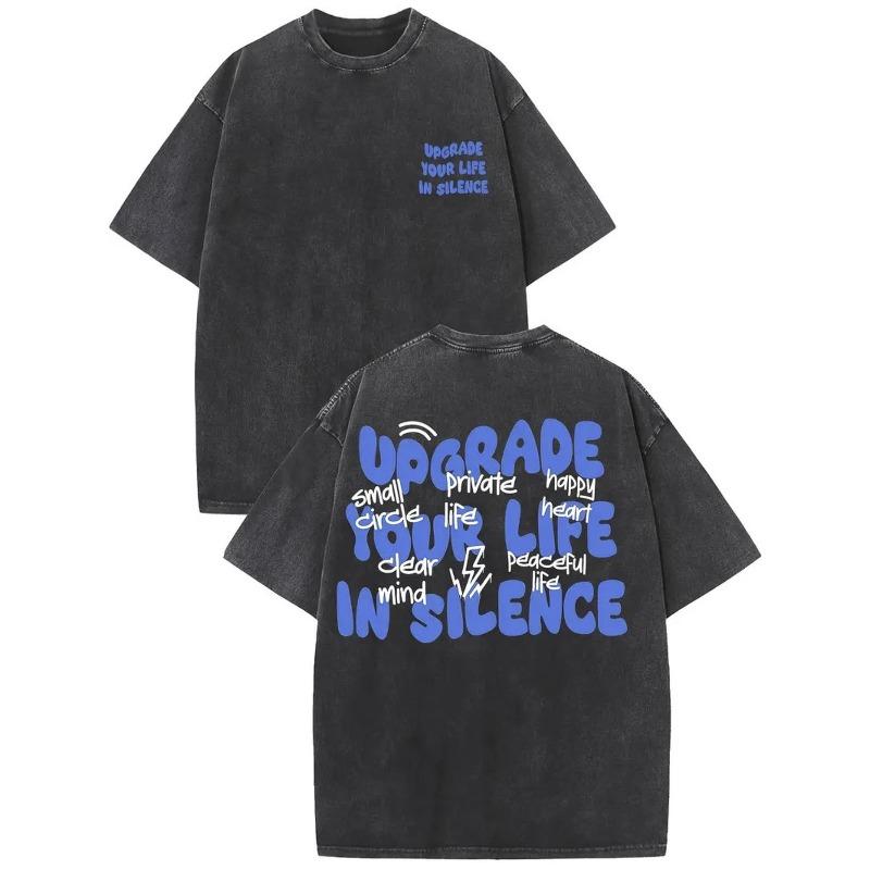 

Double-Sided Washed, Upgrade Your Life with Printed T-Shirt, High-Quality Wax Printed Cotton Retro Fashion Brand T-Shirt, Suitable for Summer T-Shirt 5XL чорний
