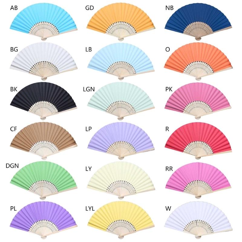 Éventail à main vierge DIY en papier et bambou, éventails pliants pour la pratique de la calligraphie, de la peinture, décoration de mariage, cadeau