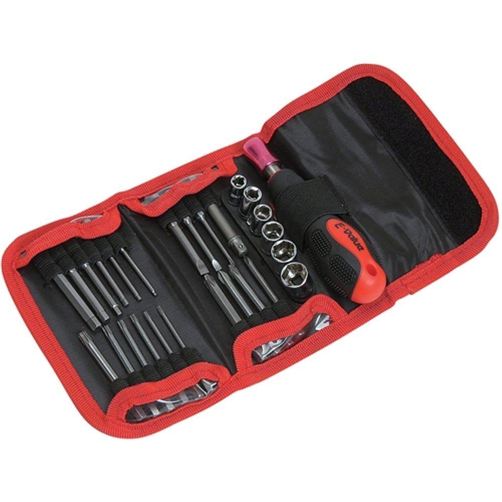 and Socket Set for Furniture Assembly and Maintenance E-Value 27-Piece Screwdriver, Bit, EMT-27