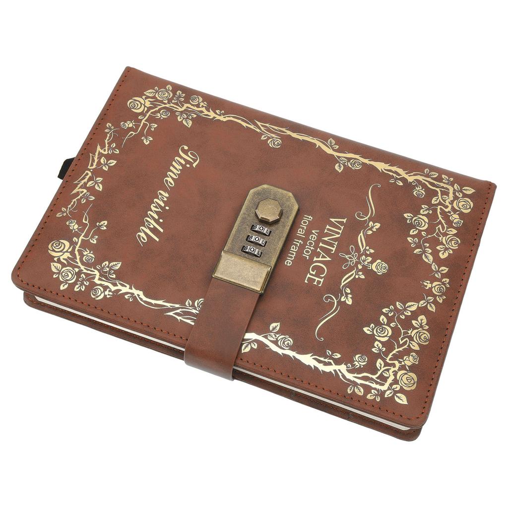 Password Book Multipurpose Portable Fashionable Exquisite Europn Vintage Lock Diary for Writing