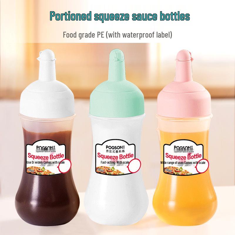 Five-Hole Squeeze Kitchen Condiment Bottle for Sauces