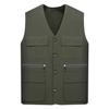 Men's Reversible Casual Vest with Pockets for Spring and Autumn – Ideal for Outdoor Activities and Perfect for Middle-aged and Older Adults