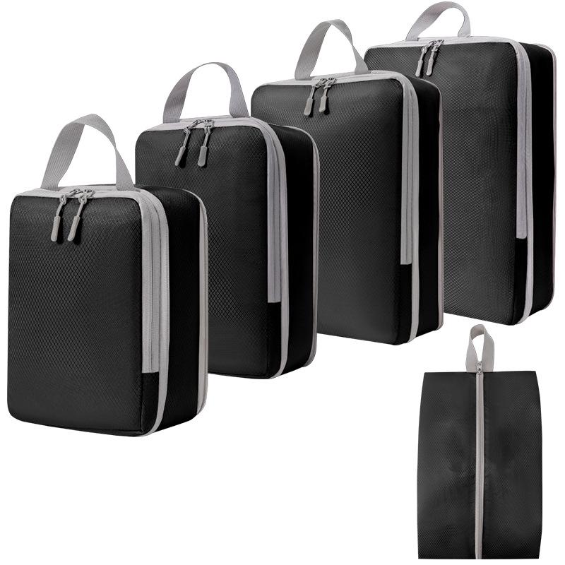 Compression Travel Storage Set: Washable Organizer for Cosmetics, Shoes, and Clothes