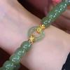 Ping An Women's Double Happiness Buckle Bracelet - Chinese Style, Retro, Elegant, Light Luxury Jewelry.
