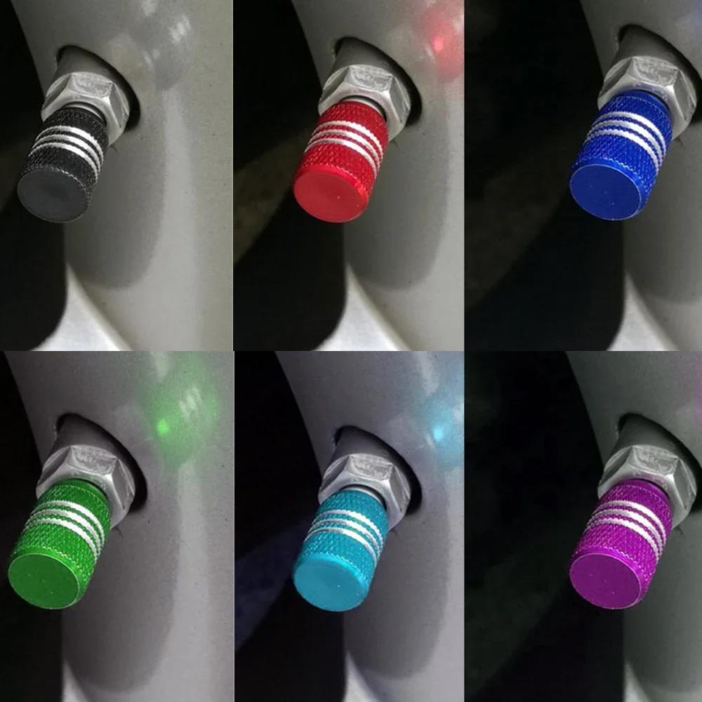 Dustproof Universal Aluminum Valve Stems Caps - 4-Piece Hub Protectors for Car Motorcycle Bicycle Tire Valves Valve Stems 1